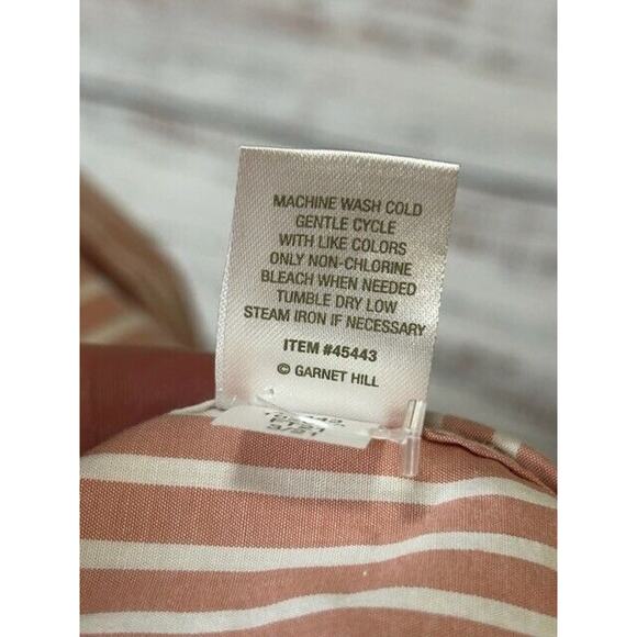 Garnet Hill Womens Button Up Shirt Stripe Long Sleeve Collared Pink White Size 8 - Picture 5 of 8